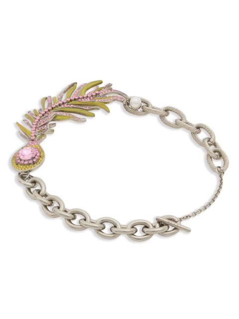 Marni feather-design necklace - Silver