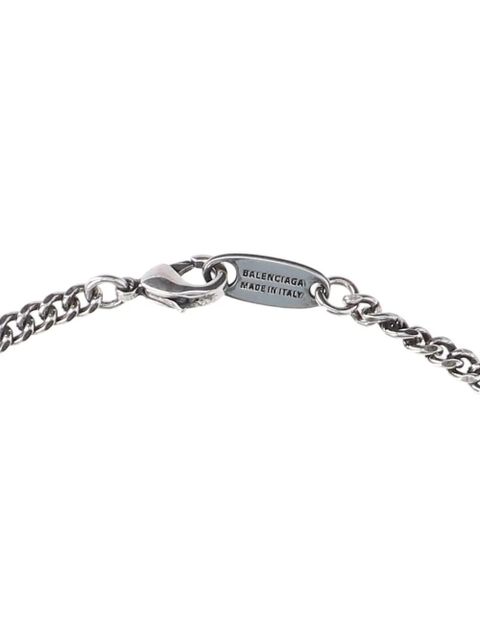 Balenciaga "CEO"-plaque necklace - Silver