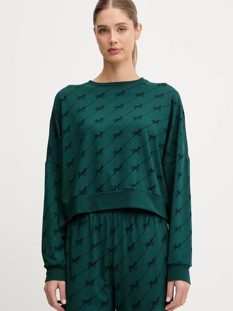 HUGO bluza damska kolor zielony wzorzysta 50545210 - zdjęcie produktu nr 1