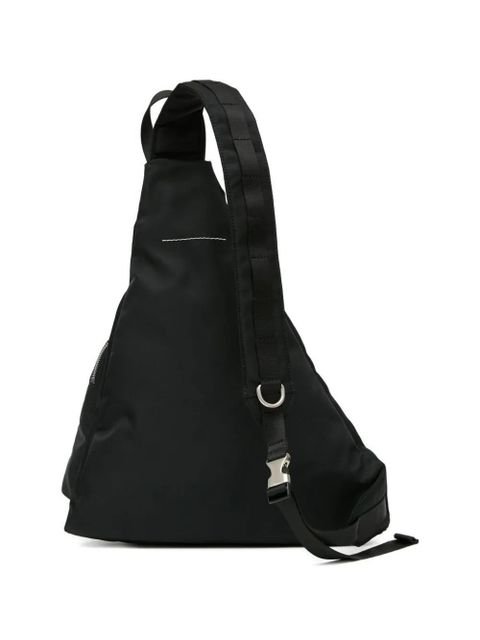 MM6 Maison Margiela asymmetric zip cross body bag - Black