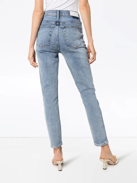RE/DONE slim-fit cropped jeans - Blue