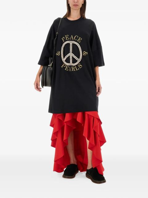 Moschino Peace & Pearls interlock cotton dress - Black - zdjęcie produktu nr 1