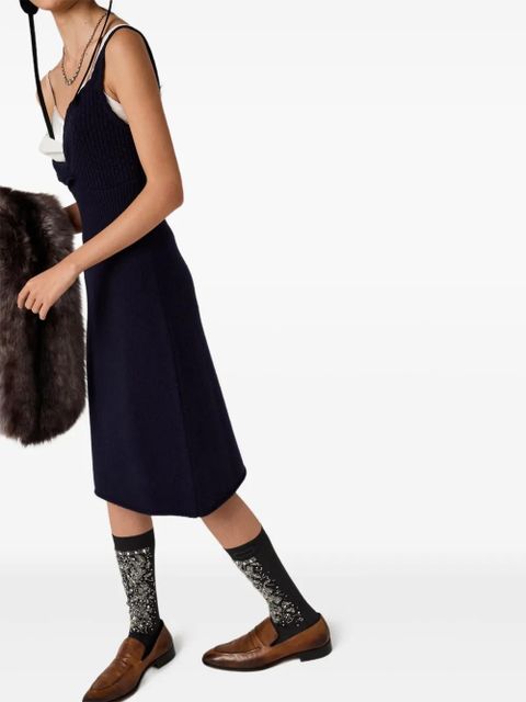 Miu Miu wool knit tank dress - Blue