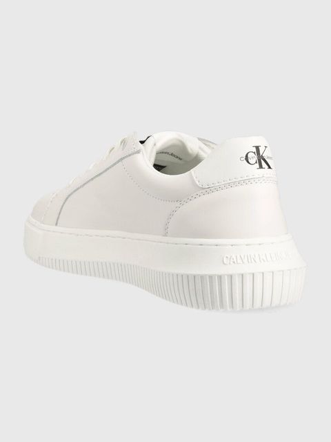 Calvin Klein Jeans sneakersy skórzane YW0YW00823 CHUNKY CUPSOLE MONOLOGO W kolor biały YW0YW00823 - zdjęcie produktu nr 2