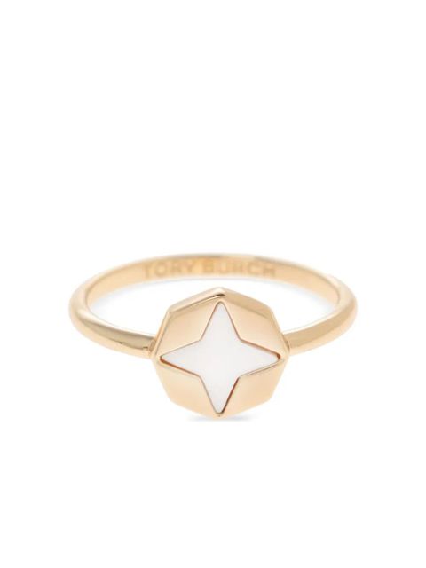 Tory Burch charm-embellished ring (set of three) - Gold