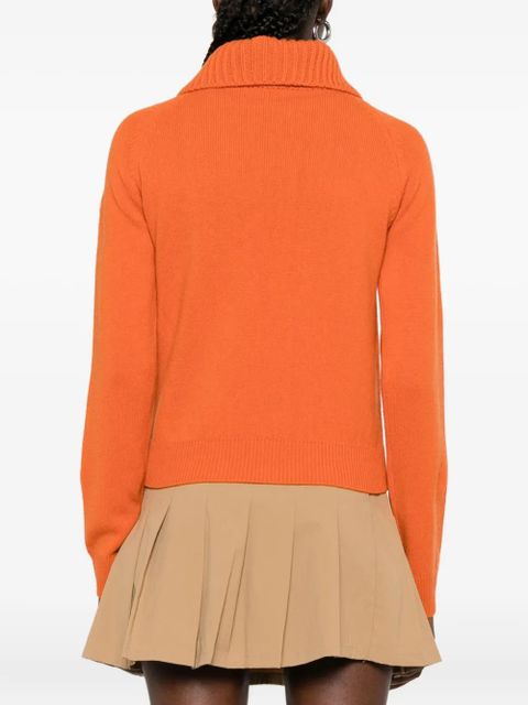 Moncler cable-knit turtleneck sweater - Orange