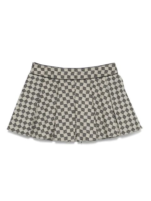 MISBHV monogram-jacquard mini skirt - MLC BEIGE BLACK - zdjęcie produktu nr 2
