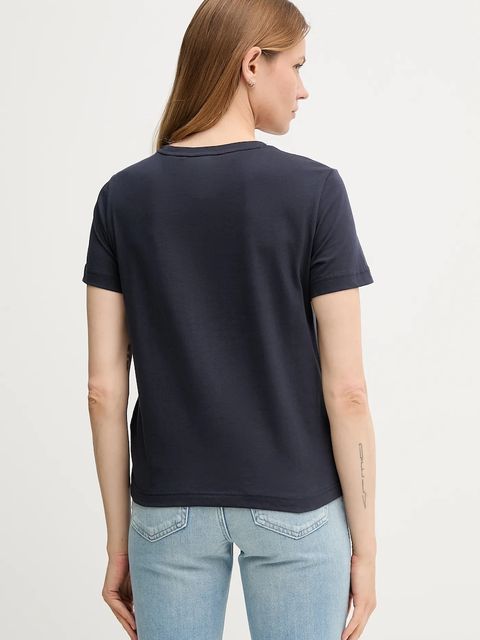 Gant t-shirt bawełniany damski kolor granatowy 4202589