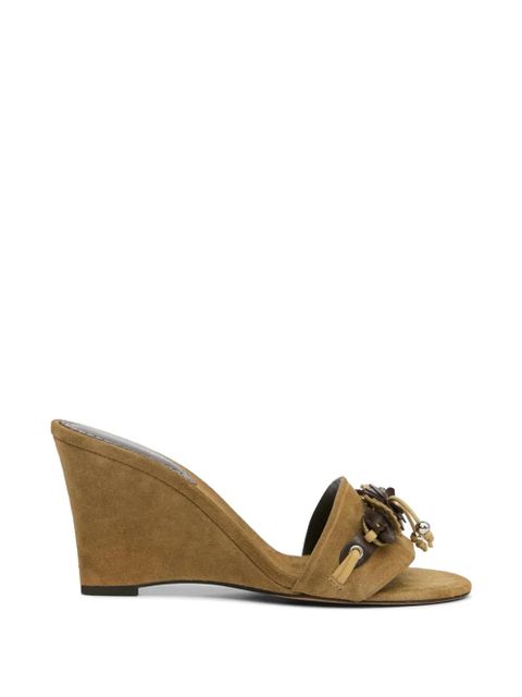 ISABEL MARANT Anee decorated-strap suede sandals - Neutrals - zdjęcie produktu nr 1