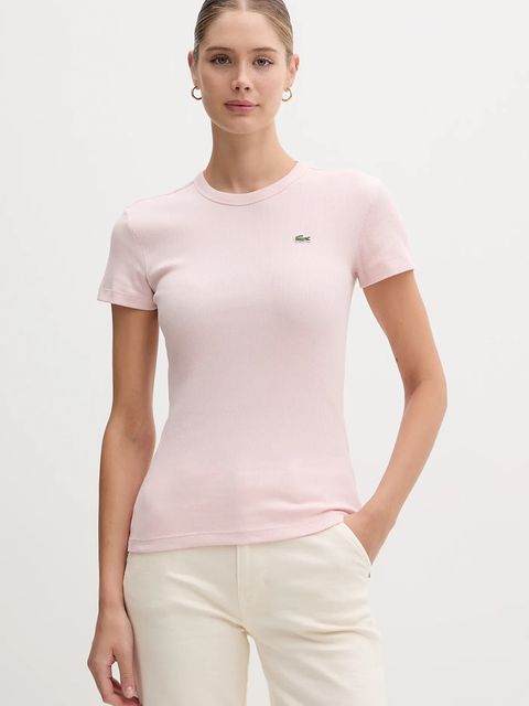Lacoste t-shirt bawełniany damski kolor różowy TF5538 - zdjęcie produktu nr 1
