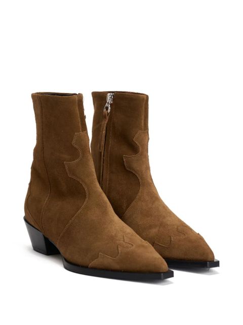 Aeyde Hester suede ankle boots - Brown