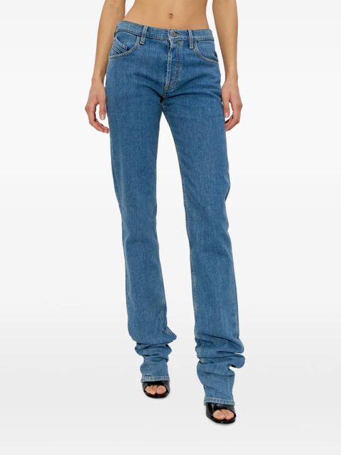 The Attico logo-patch jeans - Blue