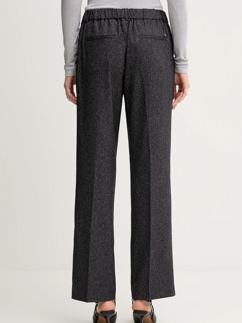 Mos Mosh spodnie BAI damskie kolor czarny proste high waist 173860