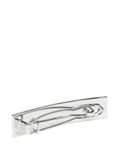 MM6 Maison Margiela logo-engraved hair clip - Silver