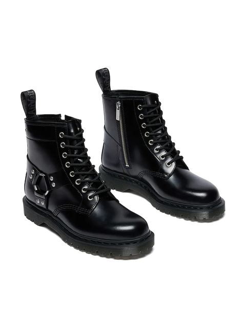 Dr. Martens workery skórzane 1460 Harness kolor czarny na platformie DM41388001 - zdjęcie produktu nr 2