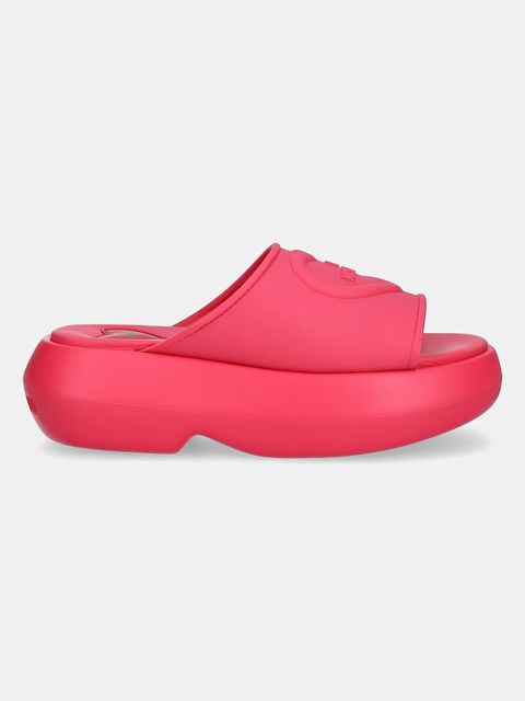 Love Moschino klapki damskie kolor różowy na platformie JA28207I0MI40604 - zdjęcie produktu nr 2