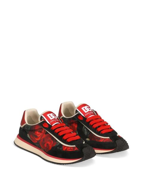 Dolce & Gabbana floral-print sneakers - Black