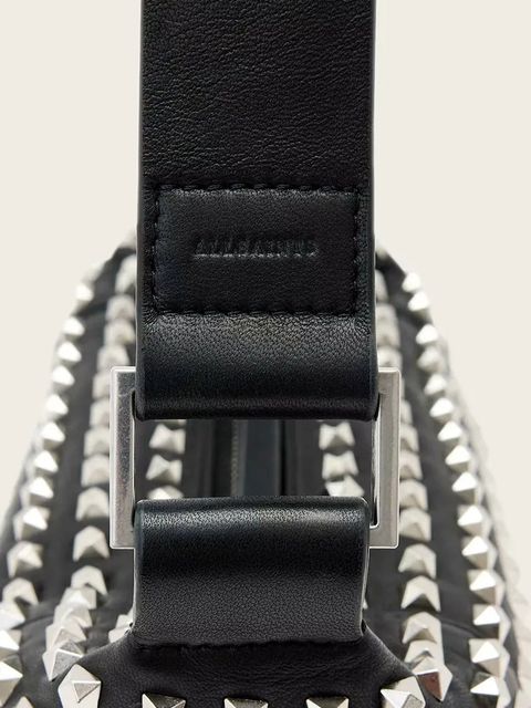 AllSaints torebka skórzana kolor czarny W558XD