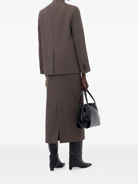 LouLou de Saison RASCA V-neck twill jacket - Brown