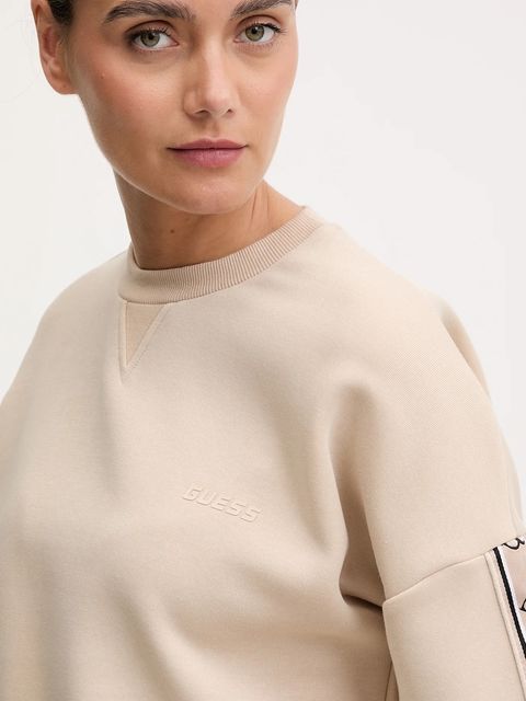 Guess bluza CYMONE damska kolor beżowy z aplikacją V3BQ16 KB3P2 - zdjęcie produktu nr 2