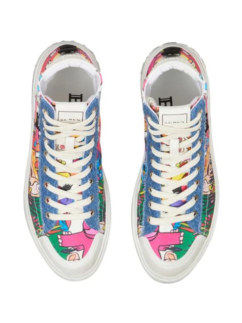 Balmain x Disney high-top sneakers - Blue