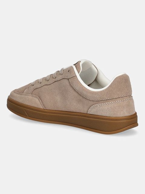 Tommy Hilfiger sneakersy zamszowe TH HERITAGE COURT SNEAKER SUEDE damskie kolor beżowy FW0FW09266
