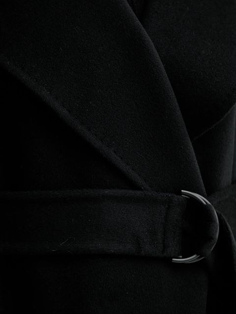 MMC STUDIO płaszcz wełniany kolor czarny VESPERE.COAT