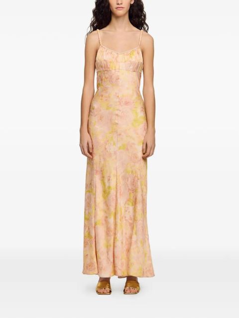 SANDRO floral print maxi dress - Pink