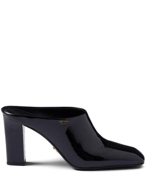 Prada 85mm patent-leather mules - Black - zdjęcie produktu nr 1