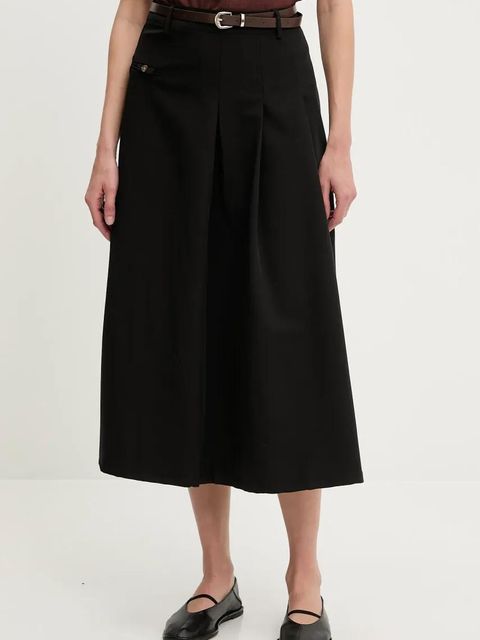 Answear.LAB spódnica kolor czarny midi rozkloszowana - zdjęcie produktu nr 1