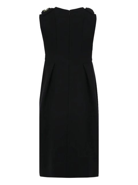 Prada jewel-patch box-pleat dress - Black - zdjęcie produktu nr 2