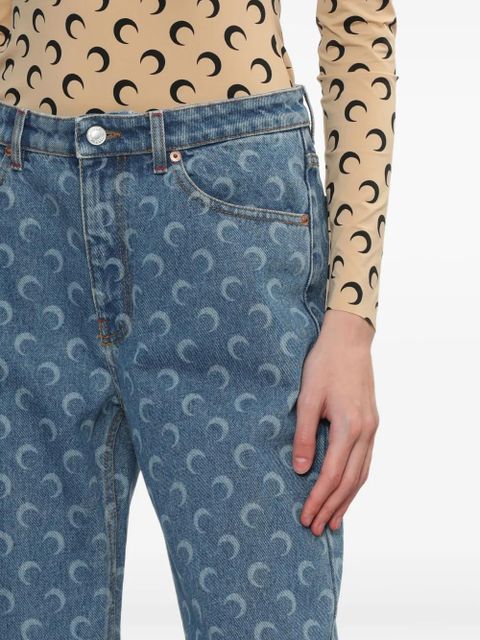 Marine Serre straight-leg trousers - Blue - zdjęcie produktu nr 2