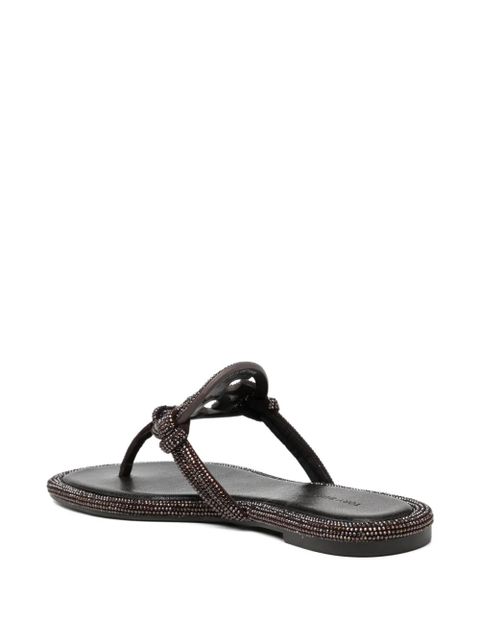 Tory Burch crystal embellished sandals - Brown - zdjęcie produktu nr 2