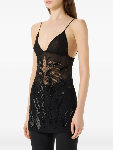Blumarine embroidered top - Black