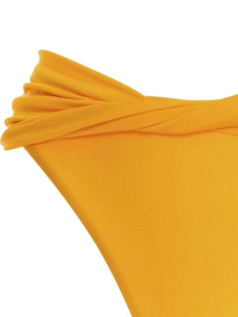 Agua By Agua Bendita ruched arabella lily bikini bottoms - Yellow