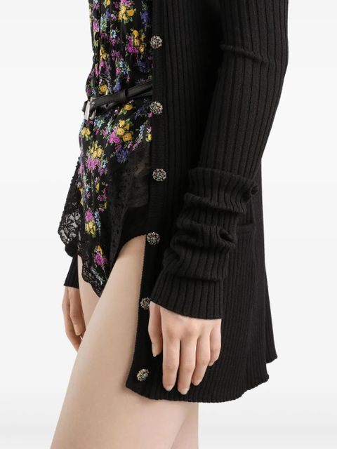 Dolce & Gabbana button ribbed cardigan - Black