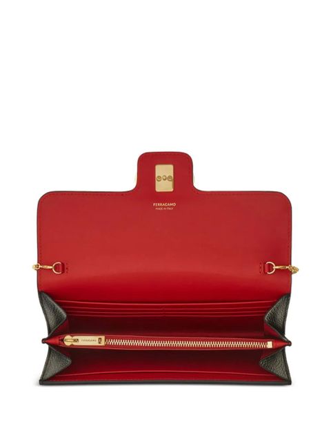 Ferragamo Gancini chain wallet - Black