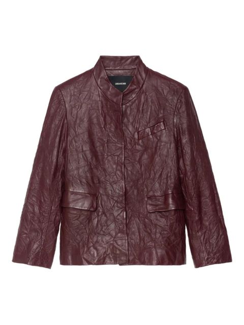 Zadig&Voltaire crumpled leather jacket - Red - zdjęcie produktu nr 1