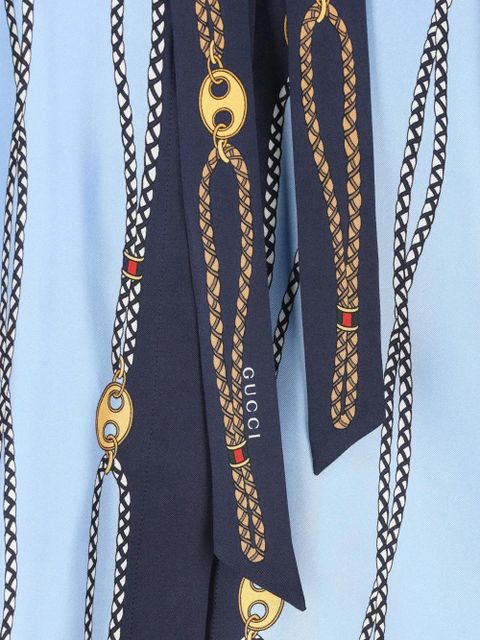 Gucci chain-print shirt - Blue