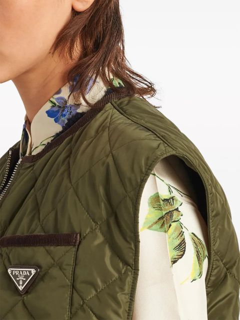 Prada Light Re-Nylon quilted vest - Green - zdjęcie produktu nr 2