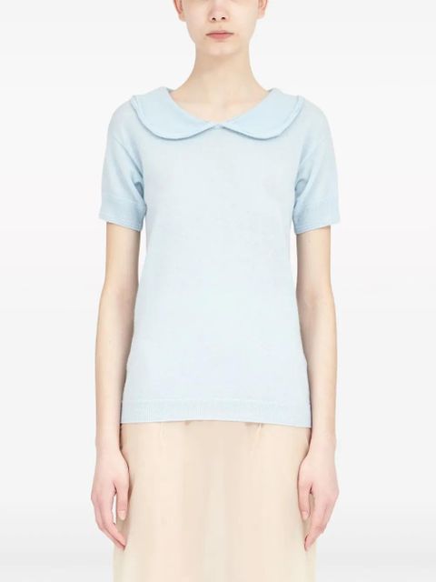 Maison Margiela wool-cashmere blend top - Blue - zdjęcie produktu nr 2
