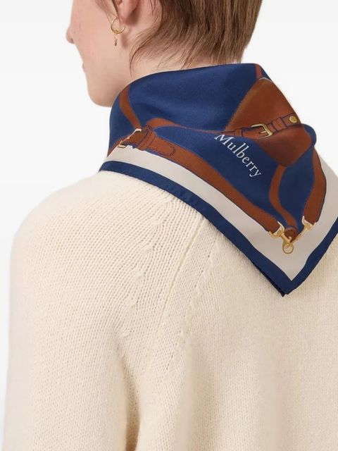 Mulberry Heart Pockets buckle-print scarf - Blue - zdjęcie produktu nr 2