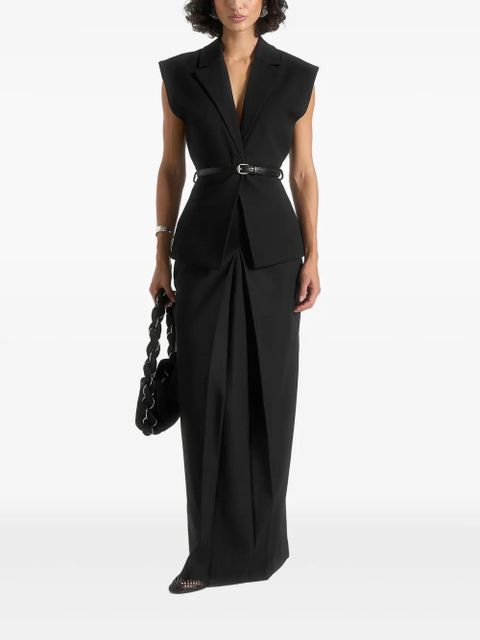 Manière De Voir Regine box-pleat maxi skirt - Black