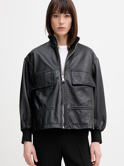 AllSaints kurtka bomber skórzana FLOR - zdjęcie produktu nr 1