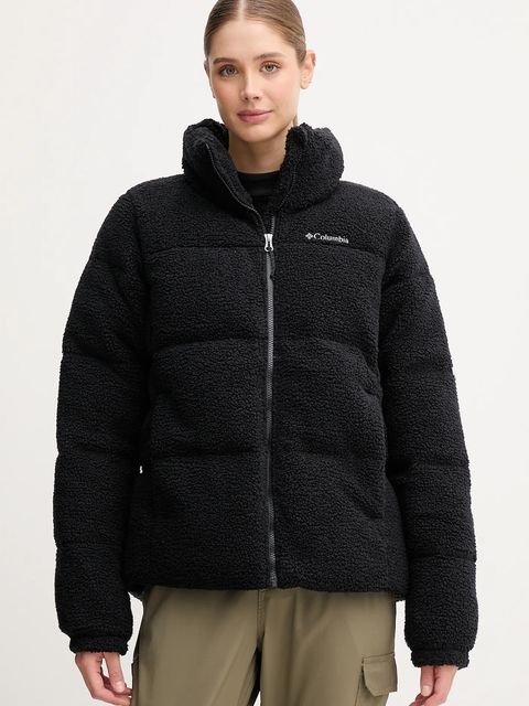 Columbia kurtka Puffect Sherpa damska kolor czarny zimowa oversize 2089231 - zdjęcie produktu nr 1