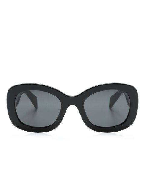 Prada Eyewear logo-embossed oversize-frame sunglasses - Black