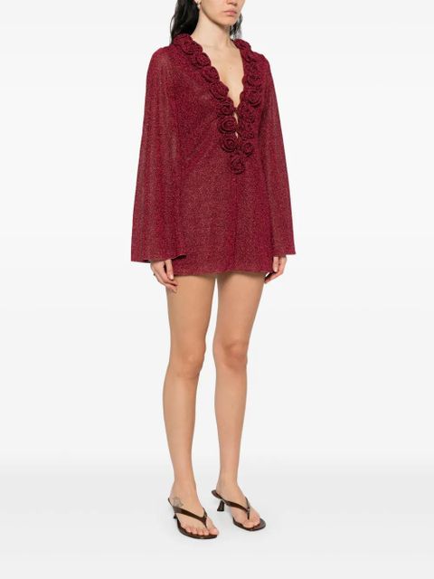Oséree Lumière Rose mini dress - Red