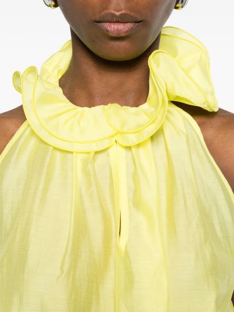 TWINSET ruffled halter top - Yellow