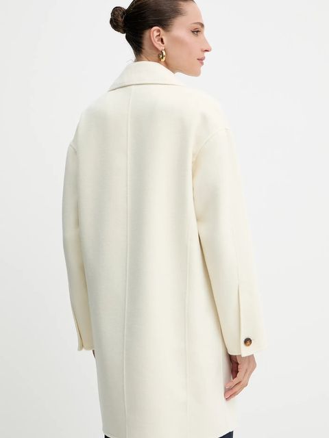 Marella płaszcz wełniany kolor beżowy 2523016031200