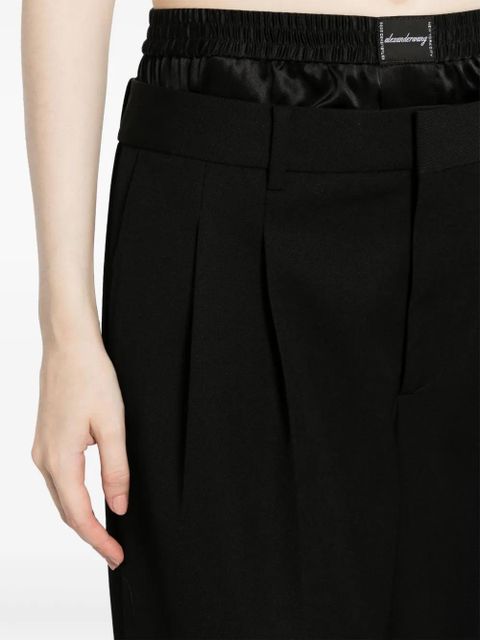 Alexander Wang layered-design wool trousers - Black